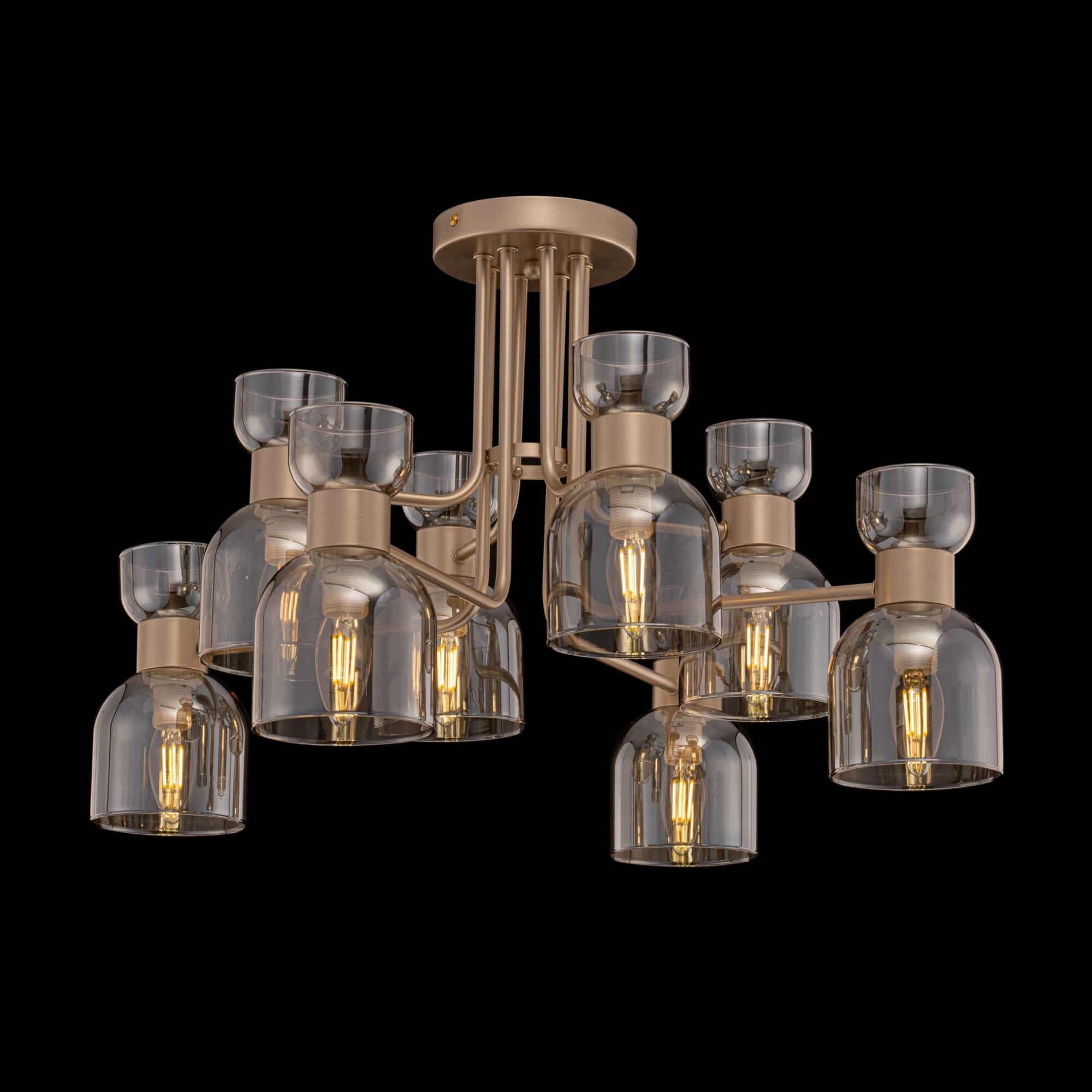 Freya Modern Isla Матовое Золото Люстра FR5094PL-08G — миниатюра 3