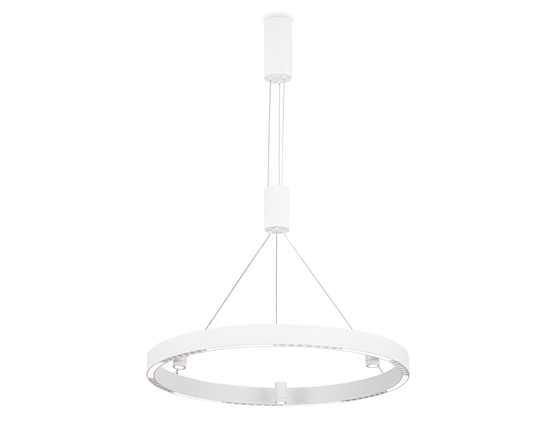 Ambrella Светильник подвесной светодиодный FL5844/1+3 WH белый 40W 3000K/4200K/6400K D600*1200 (без ПДУ) — миниатюра 2