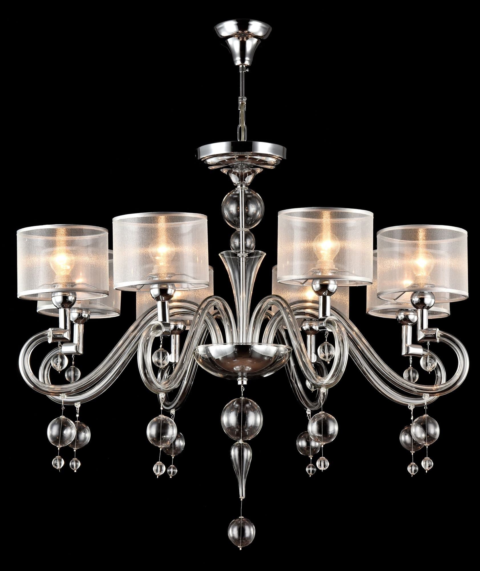 Maytoni Neoclassic Bubble Dreams Хром Подвесная люстра 8xE14 40W MOD603-08-N — миниатюра 2