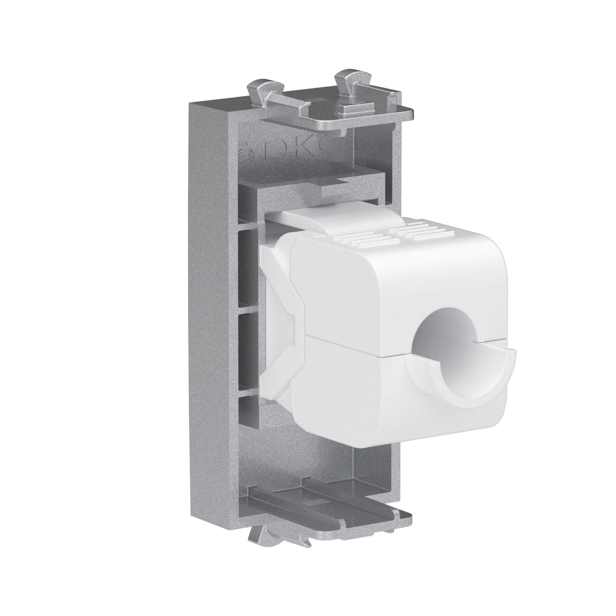 DKC Компьютерная розетка RJ-45 без шторки модульная, кат.5е, "Avanti", "Закаленная сталь", 1 модуль — миниатюра 3
