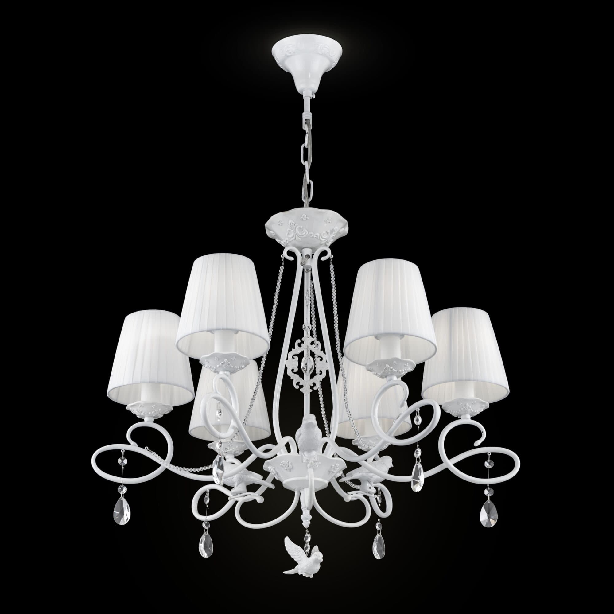 Maytoni Elegant Passarinho Жемчужный белый Люстра 6xE14 40W ARM001-06-W — миниатюра 5