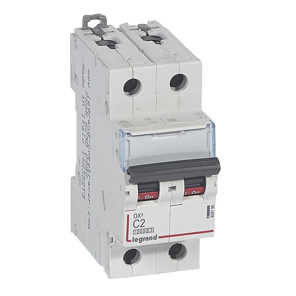Legrand DX3 Автоматический выключатель 2P 2A (С) 10kA/16kA 409196