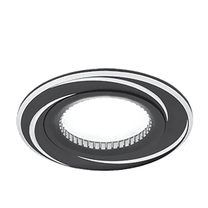 Gauss Светильник Aluminium AL016 Круг. Черный/Хром, Gu5.3