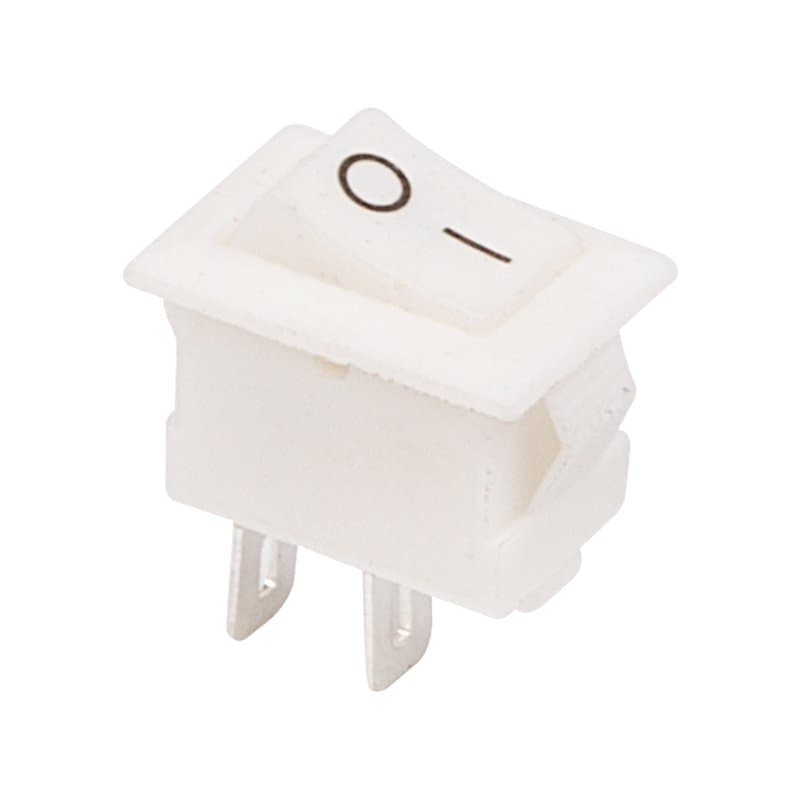 Выключатель клавишный 250V 3А (2с) ON-OFF белый Micro Rexant 36-2012