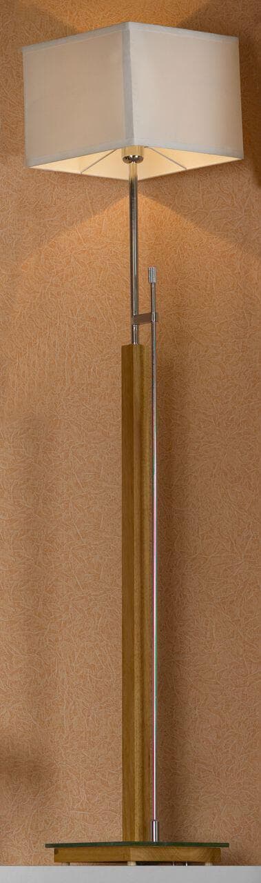 Lussole S.R.L Металл Хром / дерево Ткань Торшер E27 60W LSF-2505-01 — миниатюра 2