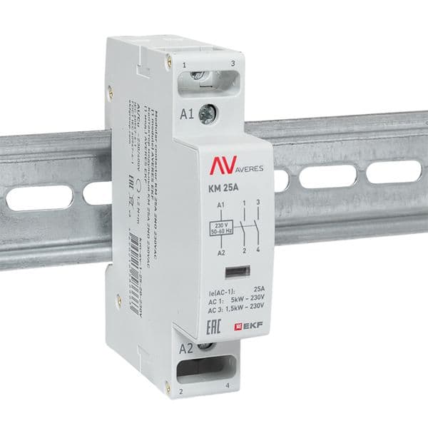 EKF Контактор модульный КМ 25А 2NO 230В АС (1 мод.) AVERES — миниатюра 2