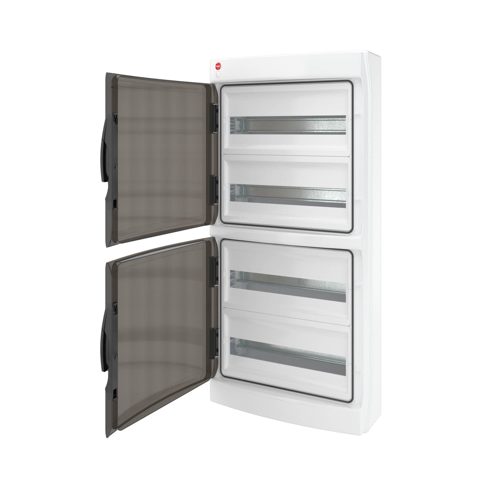 DKC Щиток настенный с дверцей 72 мод.,IP65, серый, с клеммным блоком 160А RB72W6RGD — миниатюра 3
