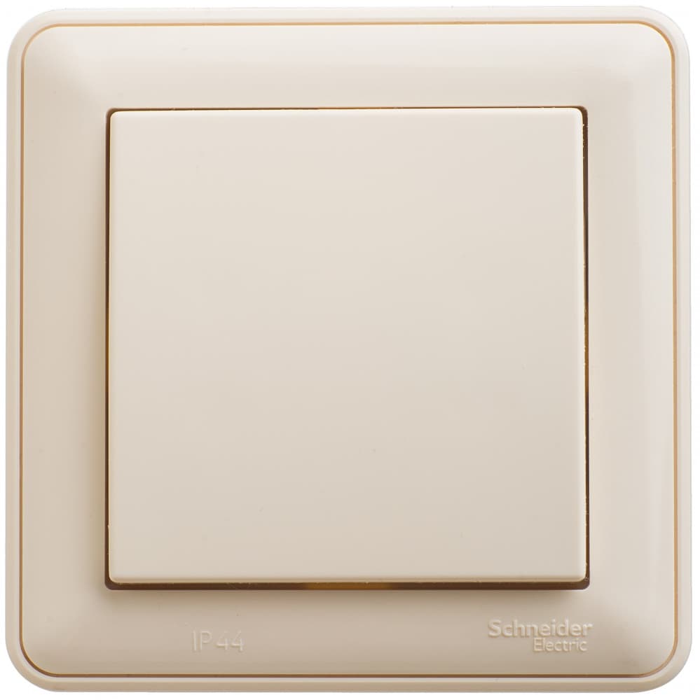 Systeme Electric Wessen 59 Aqua Беж Переключатель 1-клавишный, 10AX, IP44, (в сборе) — миниатюра 1