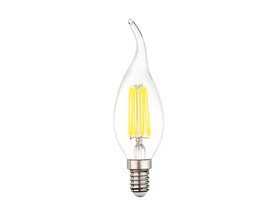 Ambrella Светодиодная лампа Filament LED C37L-F 6W E14 4200K (60W) 202215