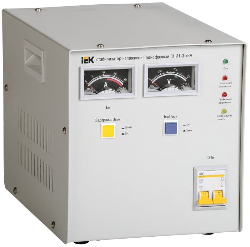 IEK Стабилизатор напряжения СНИ1-3 кВА однофазный