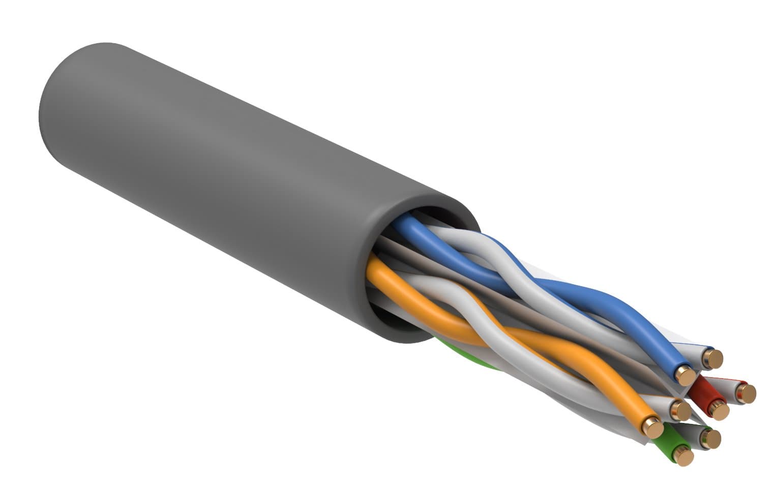 IEK ITK Кабель связи витая пара U/UTP, кат.6 4x2х23AWG solid, LSZH, 305м, серый LC1-C604-121