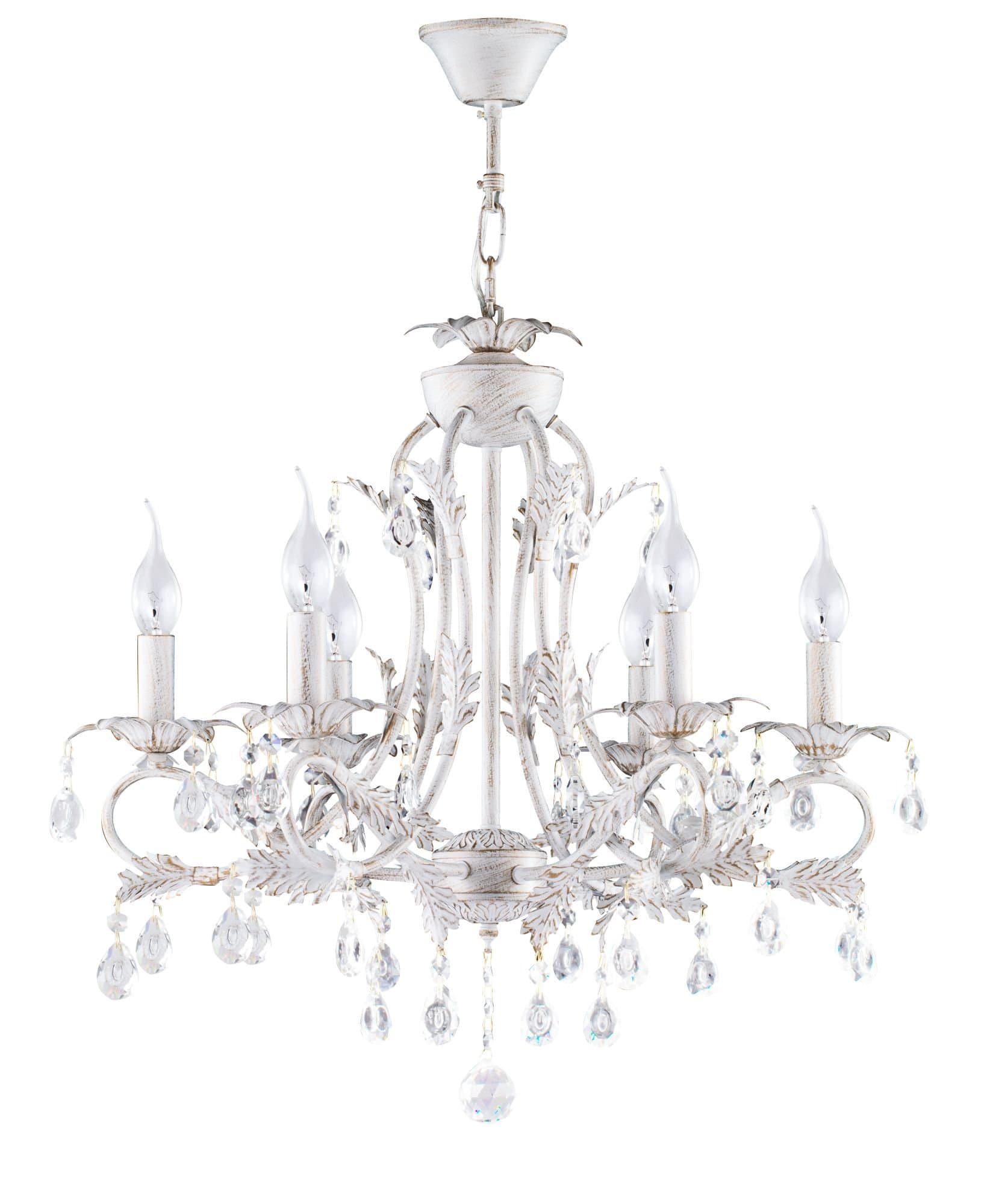 Freya Floristic Dezi Белый с Золотом Люстра E14 60W FR3040-PL-06-WG — миниатюра 2