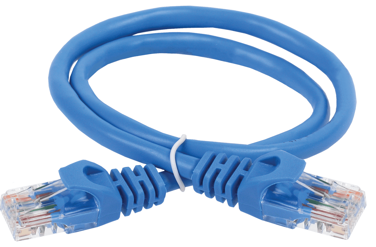 IEK ITK Коммутационный шнур (патч-корд), кат.6 UTP, 0,5м, синий PC03-C6U-05M — миниатюра 2