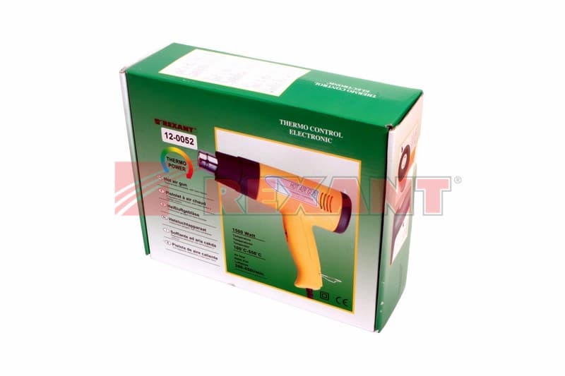 Электрофен для термоусадки с терморегулятором 220V/800-1500 Вт Rexant 12-0052 — миниатюра 2
