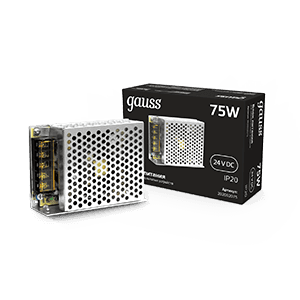 Gauss Блок питания 75W 24V IP20 1/120 202002075 — миниатюра 1