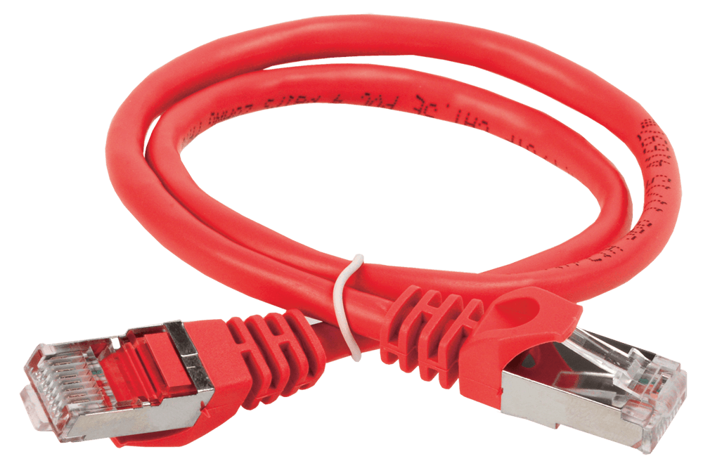 IEK ITK Коммутационный шнур (патч-корд), кат.5Е FTP, 1м, красный PC04-C5EF-1M — миниатюра 2