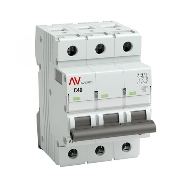 EKF Averes AV-6 Автоматический выключатель (С) 3P 40А 6kA mcb6-3-40C-av