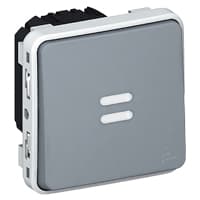 Legrand Plexo Серый Мех Выключатель 1-клавишный с/п с задержкой отключения 069504 — миниатюра 2