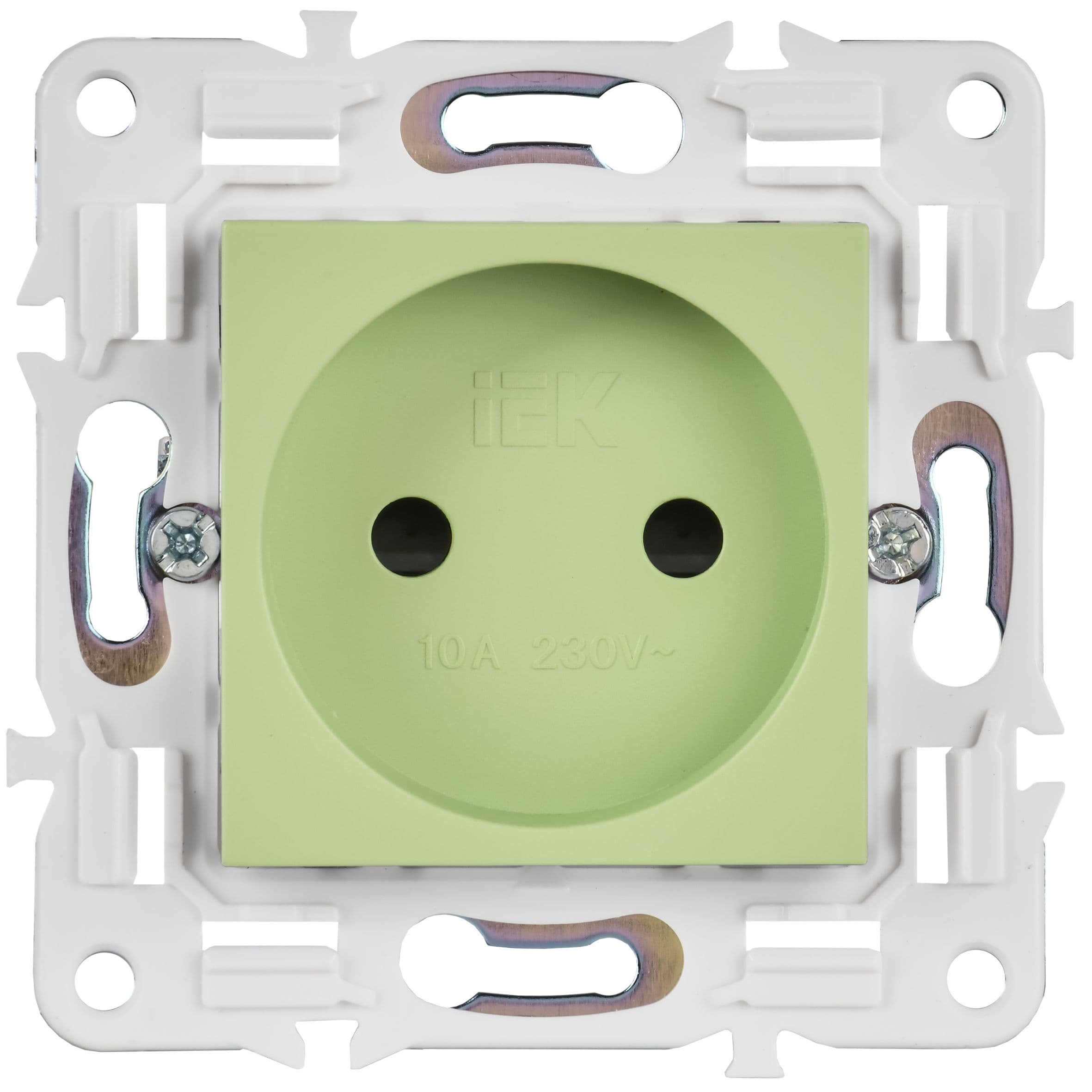 IEK SKANDY Мятный Розетка б/з с защитными шторками 10А SK-R01G — миниатюра 2