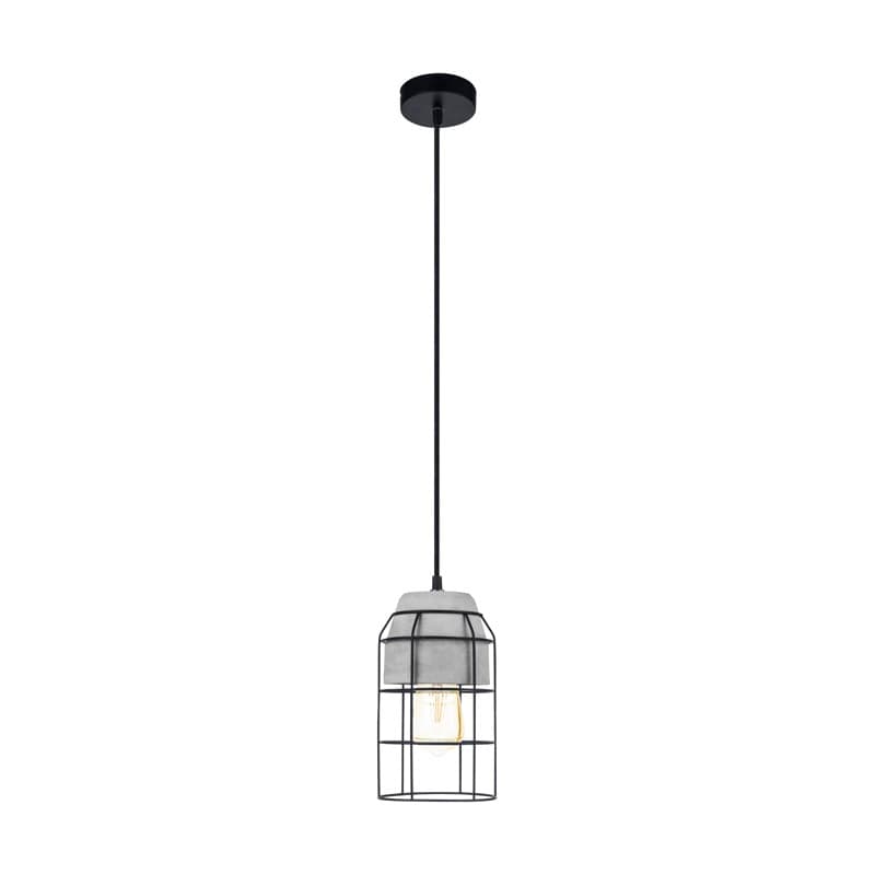 Eglo Подвес CONSETT, 1x60W (E27), Ø140, H1100, сталь, бетон, черный, серый 49783