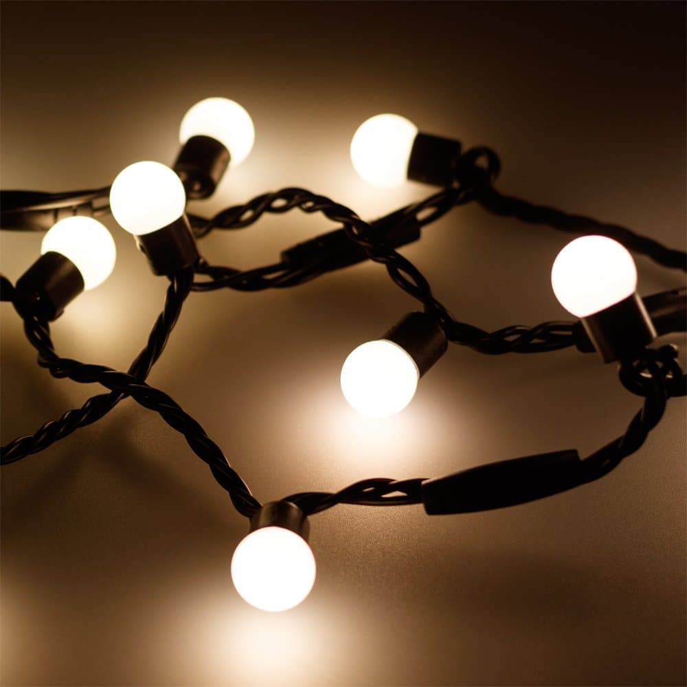 Arlight Светодиодная гирлянда ARD-BALL-CLASSIC-D17.5-20000-BLACK-200LED WARM (230V, 14W) (Ardecoled, IP65) 025591 — миниатюра 1