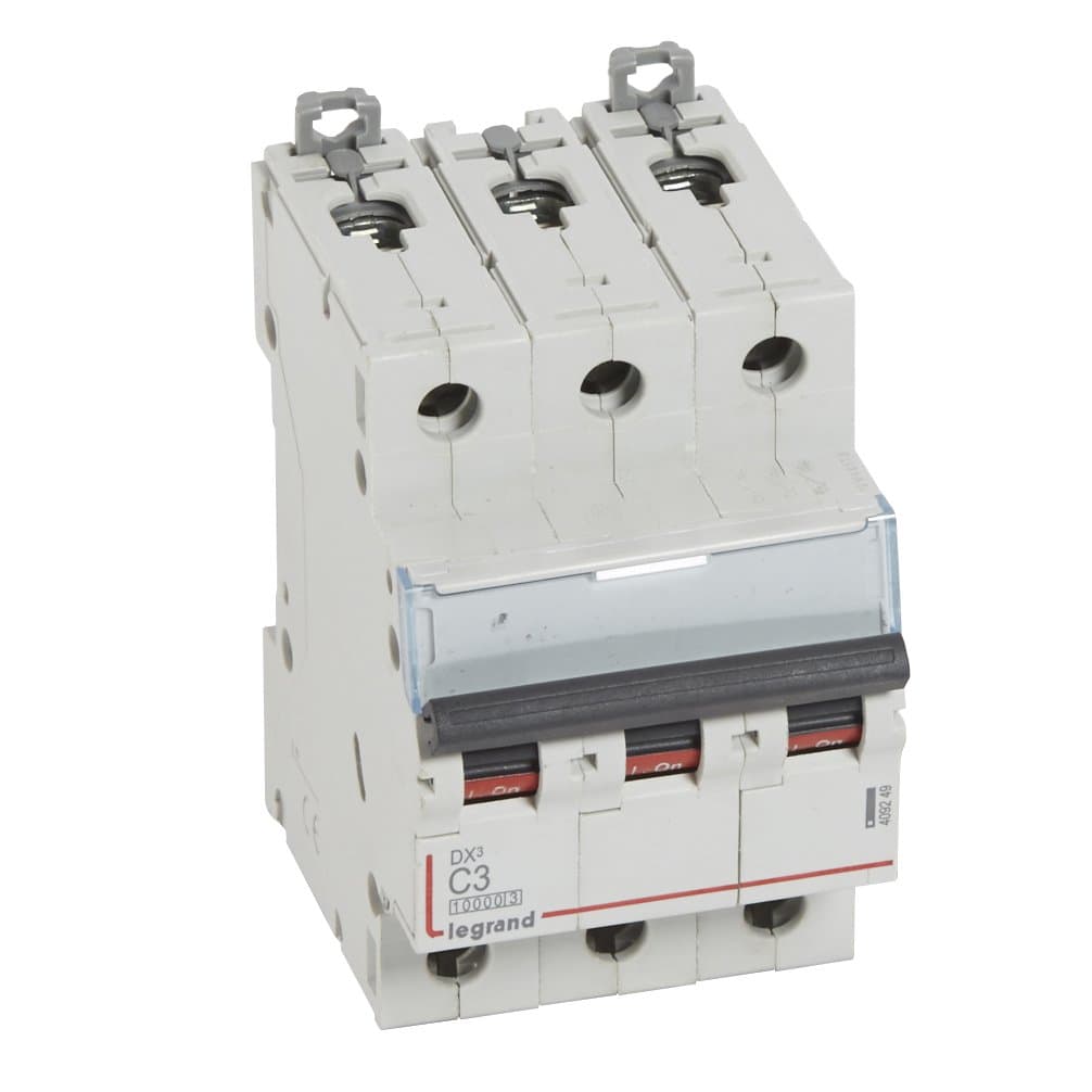 Legrand DX3 Автоматический выключатель 3P 3A (С) 10kA/16kA 409249 — миниатюра 1