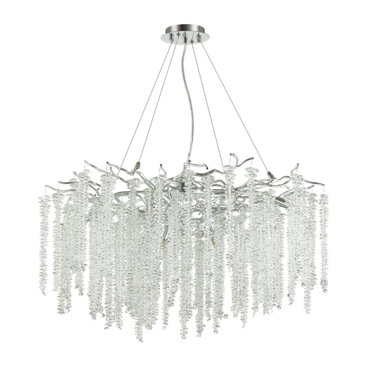 Odeon Light 5004/14 HALL ODL23 484 серебристый/прозрачный металл/хрусталь Люстра G9 14*40W BANCHE — миниатюра 1
