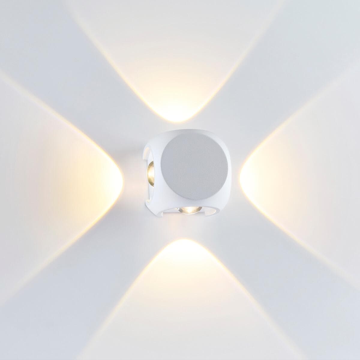 Odeon Light 4221/8WL HIGHTECH ODL21 093 бел/металл Настенный светильник IP54 LED 8W 732Лм 3200K MIKO — миниатюра 4