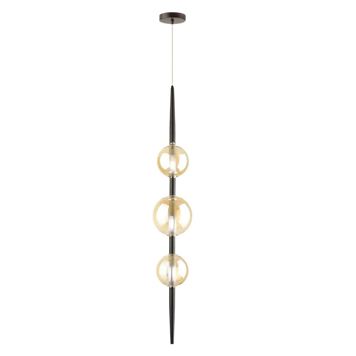 Odeon Light 4684/3 Подвес черный/янтарный G9 3*5W 220V LAZIA — миниатюра 1