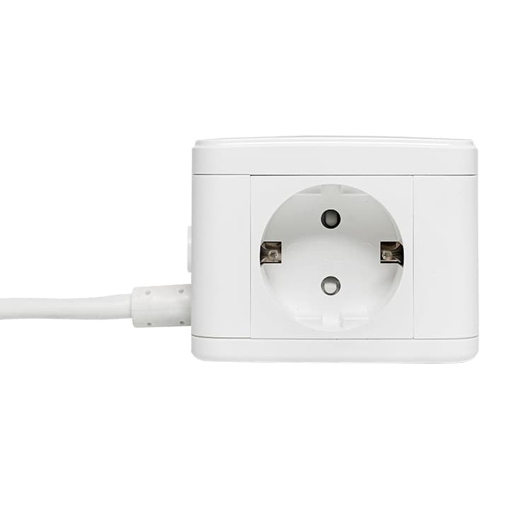 EKF PROxima Удлинитель "Куб" 2 гнезда 2USB 2,4А+Type C + Ночник 1,3 метра 1мм2 — миниатюра 3