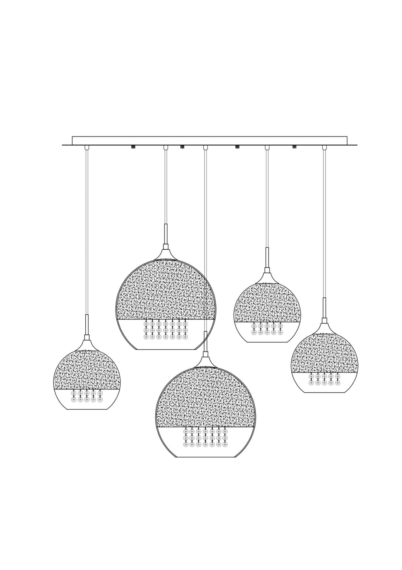 Maytoni Pendant Fermi Золото Подвесной светильник P140-PL-170-5-G — миниатюра 9