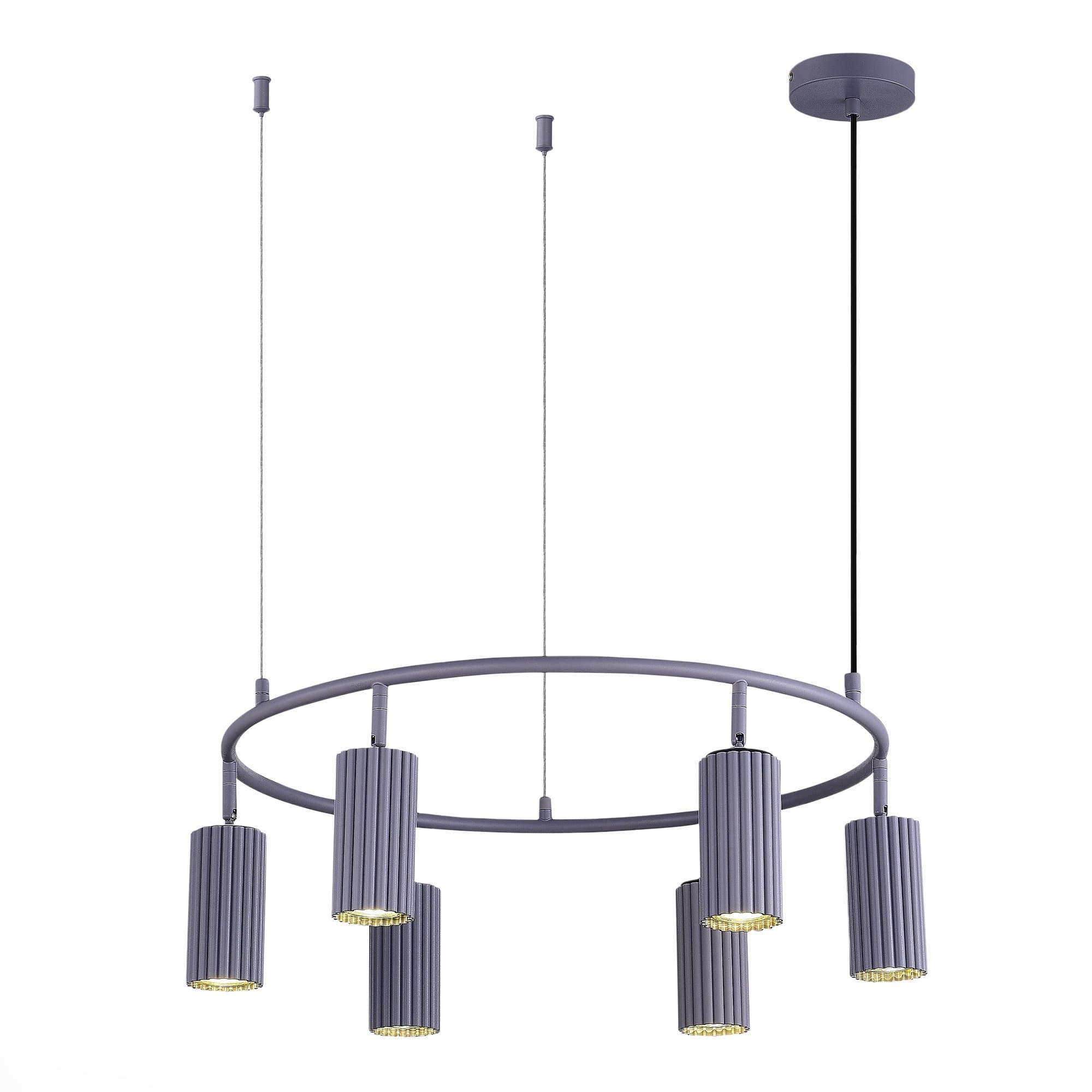 ST LUCE SL1213.703.06 Светильник подвесной Серый/Серый GU10 6*5W 4000K