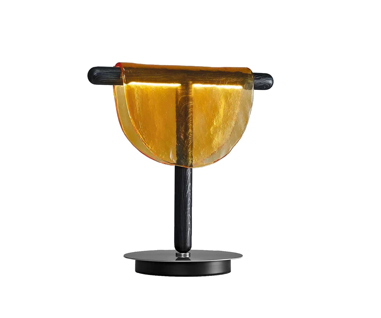 Kink Light 07687-T,19(03) Настольная лампа Тэрро черный (плафон янтарь) d38 h33 Led 8W (4000K)