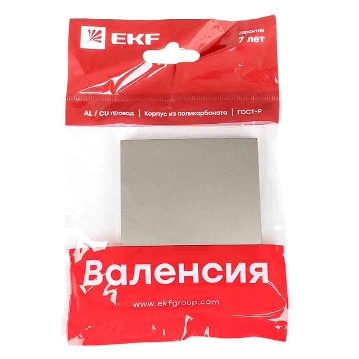 EKF PROxima Валенсия лицевая панель выключателя 1-кл. с индикатором 10А кашемир — миниатюра 3
