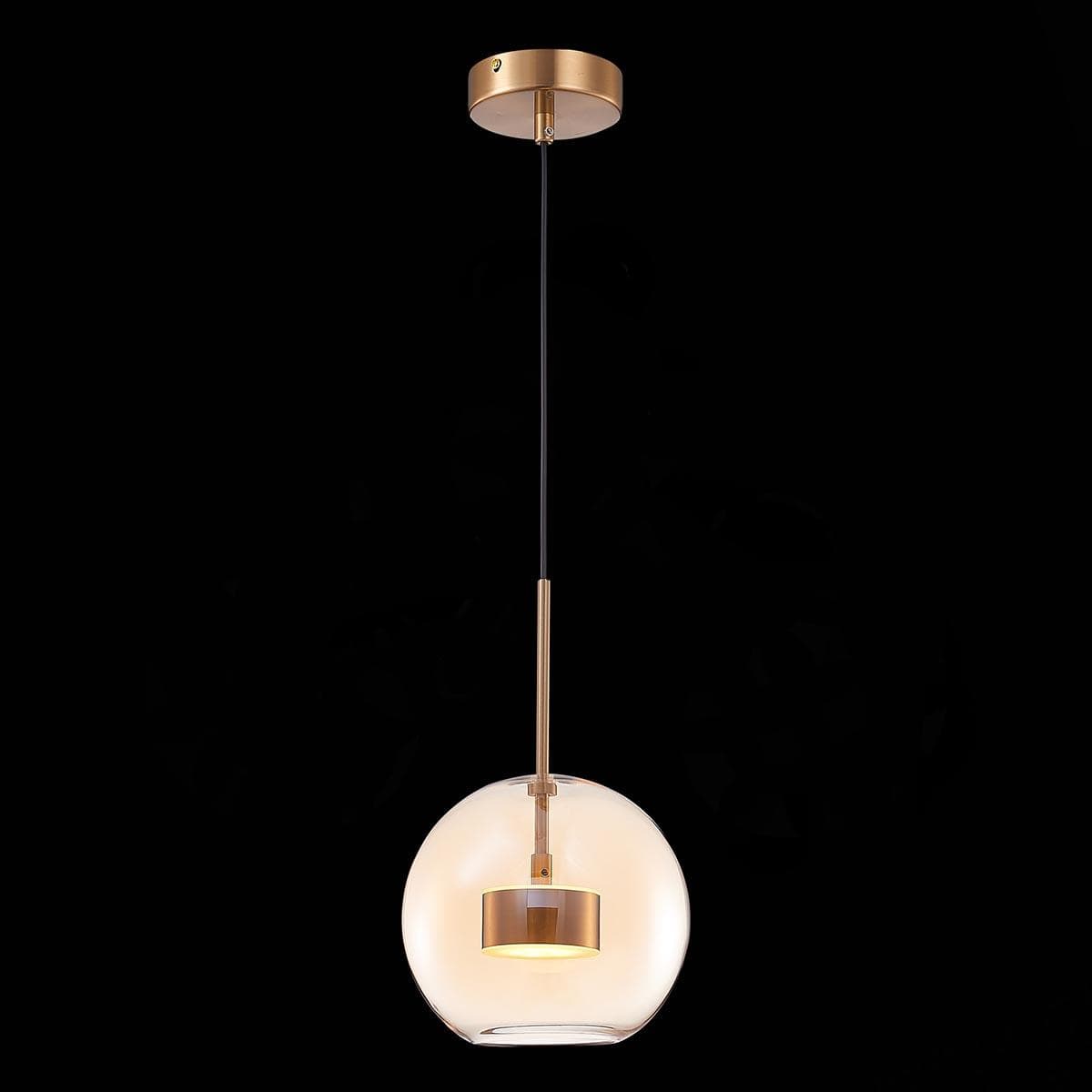 ST Luce SL1133.333.01 Светильник подвесной Латунь/Коньячный LED 1*7W 3000K — миниатюра 2