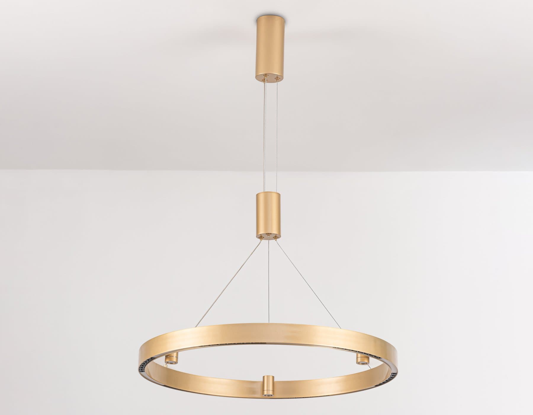 Ambrella Светильник подвесной светодиодный FL5846/1+3 GD золото 40W 3000K/4200K/6400K D600*1200 (без ПДУ) — миниатюра 6