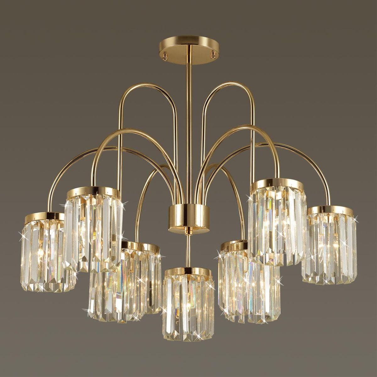 Odeon Light 4987/9C CLASSIC ODL22 449 золотой/хрусталь Люстра потолочная E14 9*40W VASSA — миниатюра 4