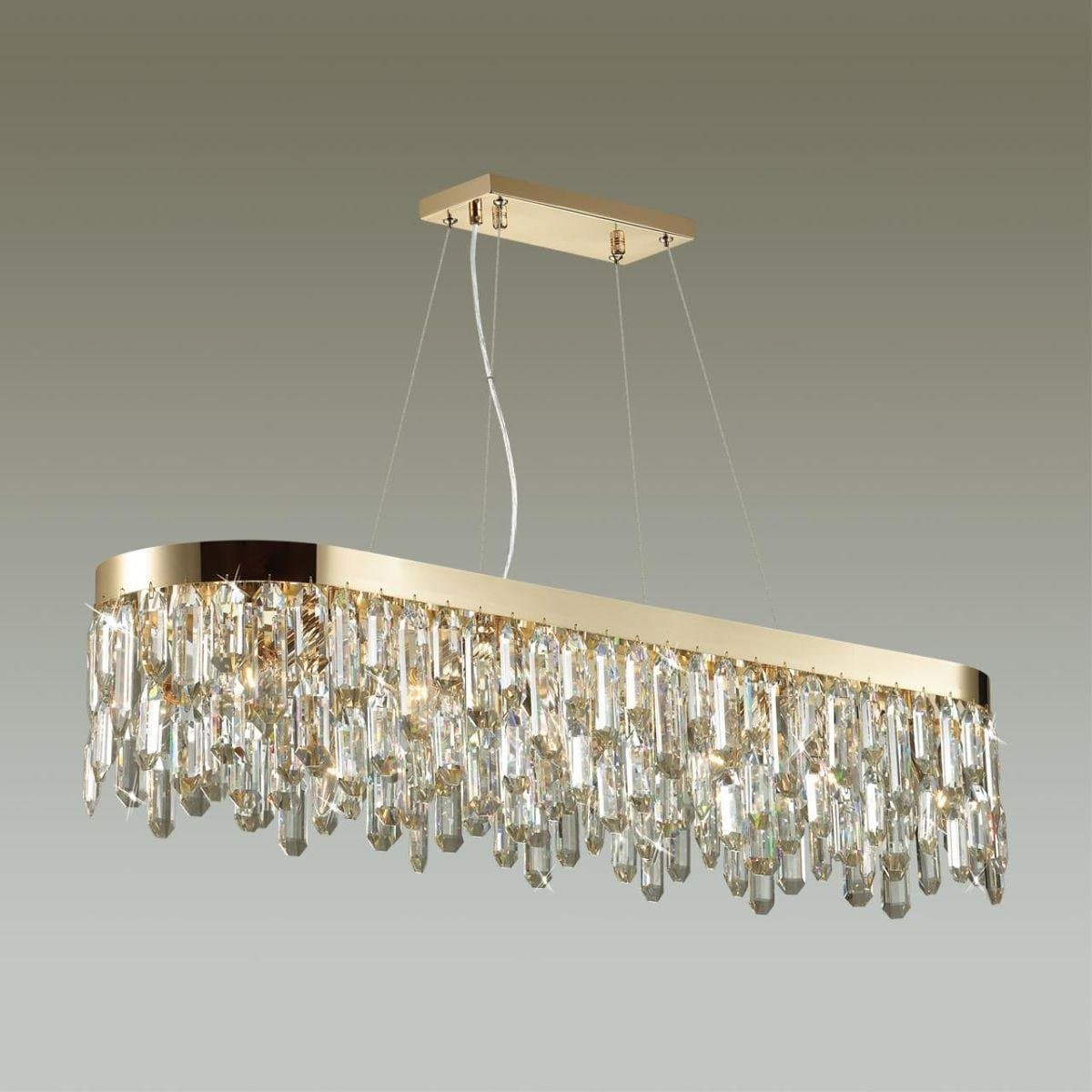 Odeon Light 4986/12 HALL ODL22 385 золотой/хрусталь Люстра E14 12*40W DAKISA — миниатюра 4
