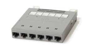 Hyperline PPTR-CSS-1-6xRJ45-C6A-SH-STL Кассета для медных претерминированных решений, 6 экранированных портов RJ-45 категории 6A 235662