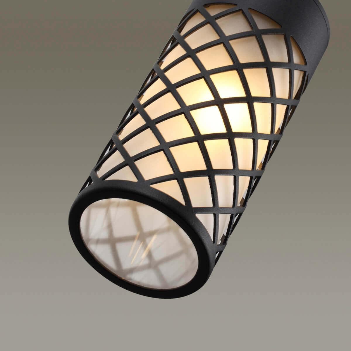 Odeon Light 4834/1W NATURE ODL21 567 черный/стекло Ландшафтный настенный светильник E27 1*60W IP44 DUNES — миниатюра 4