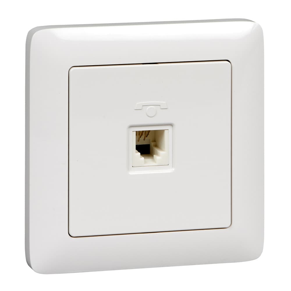 Systeme Electric ХИТ С/У Розетка телефонная RJ11, белый — миниатюра 2