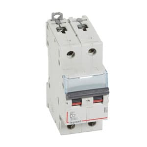 Legrand DX3 6000 Автоматический выключатель 10кА 2P 230/400В 2А 2 мод (D) 408024 — миниатюра 2