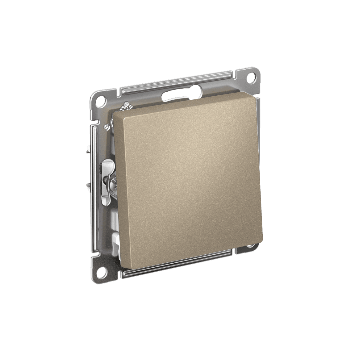Systeme Electric AtlasDesign Шампань Выключатель 1-клавишный, сх.1, 10АХ, мех., быстрозажим. клем.