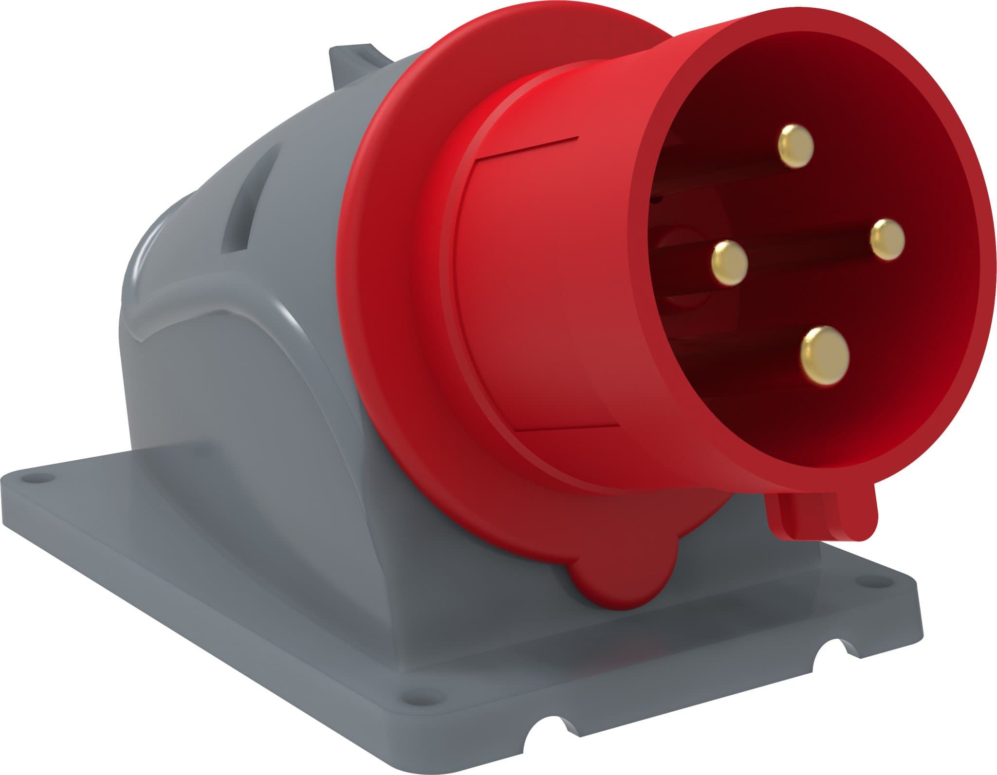 IEK Вилка стационарная ССИ-524 32А-6ч/380-415В 3Р+РЕ IP44 MAGNUM — миниатюра 1