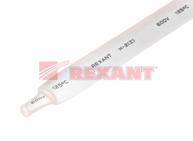 9.0 / 4.5 мм 1м термоусадка белая Rexant 20-9001 — миниатюра 2