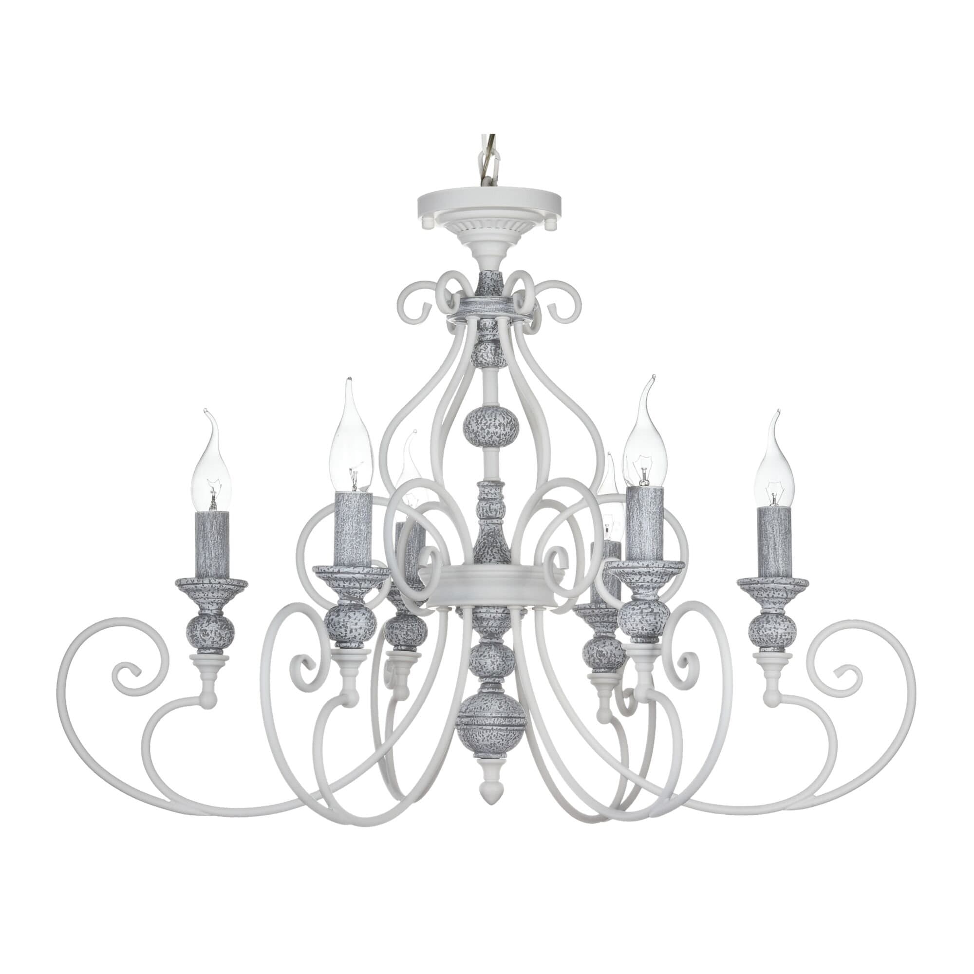 Maytoni Elegant Karina Белый Люстра 6xE14 60W ARM631-PL-06-W — миниатюра 7