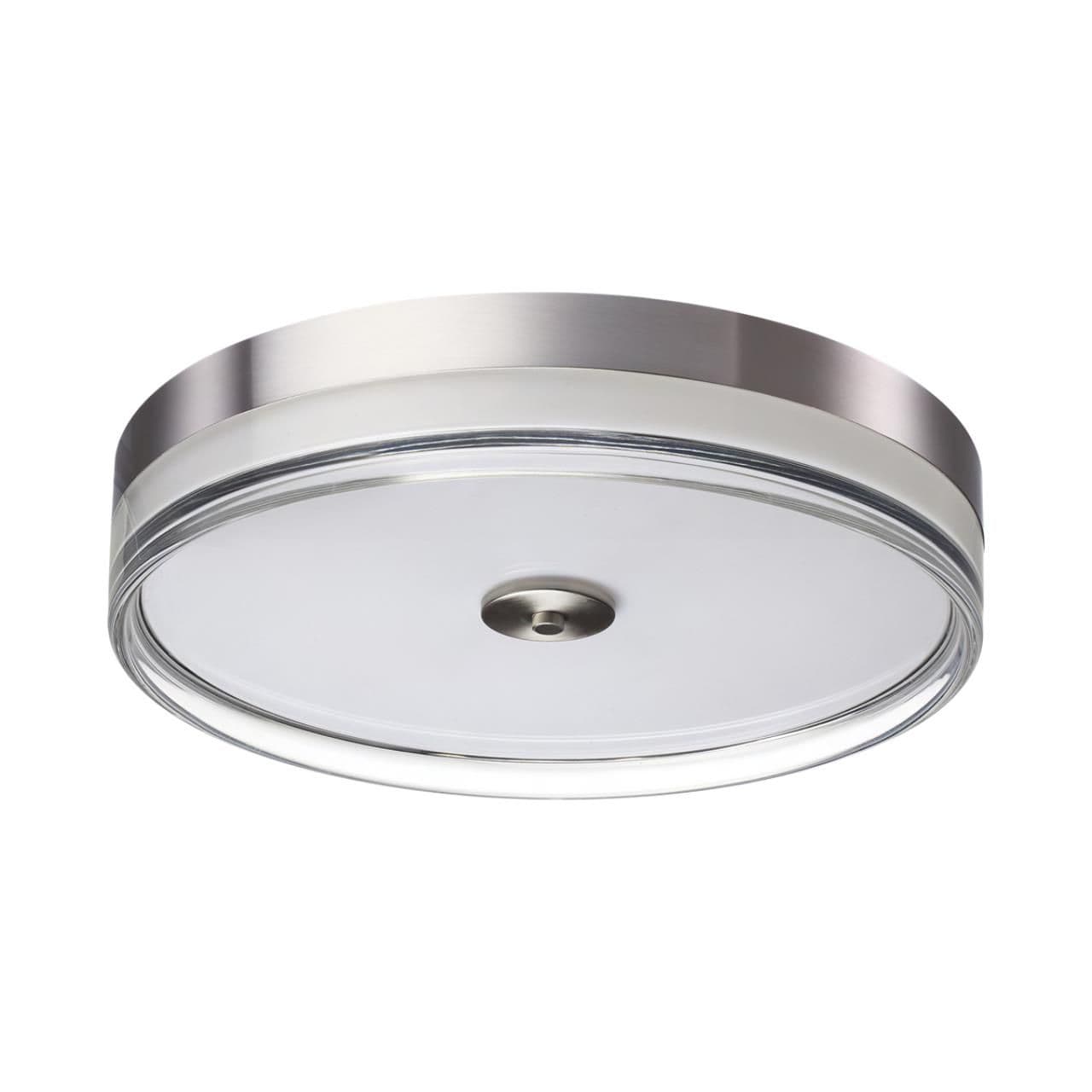 Sonex 7727/76L MITRA LED SN Светильник металл/акрил/никель/прозрачный LED 76Вт 4000K D400 IP20 ETERNA