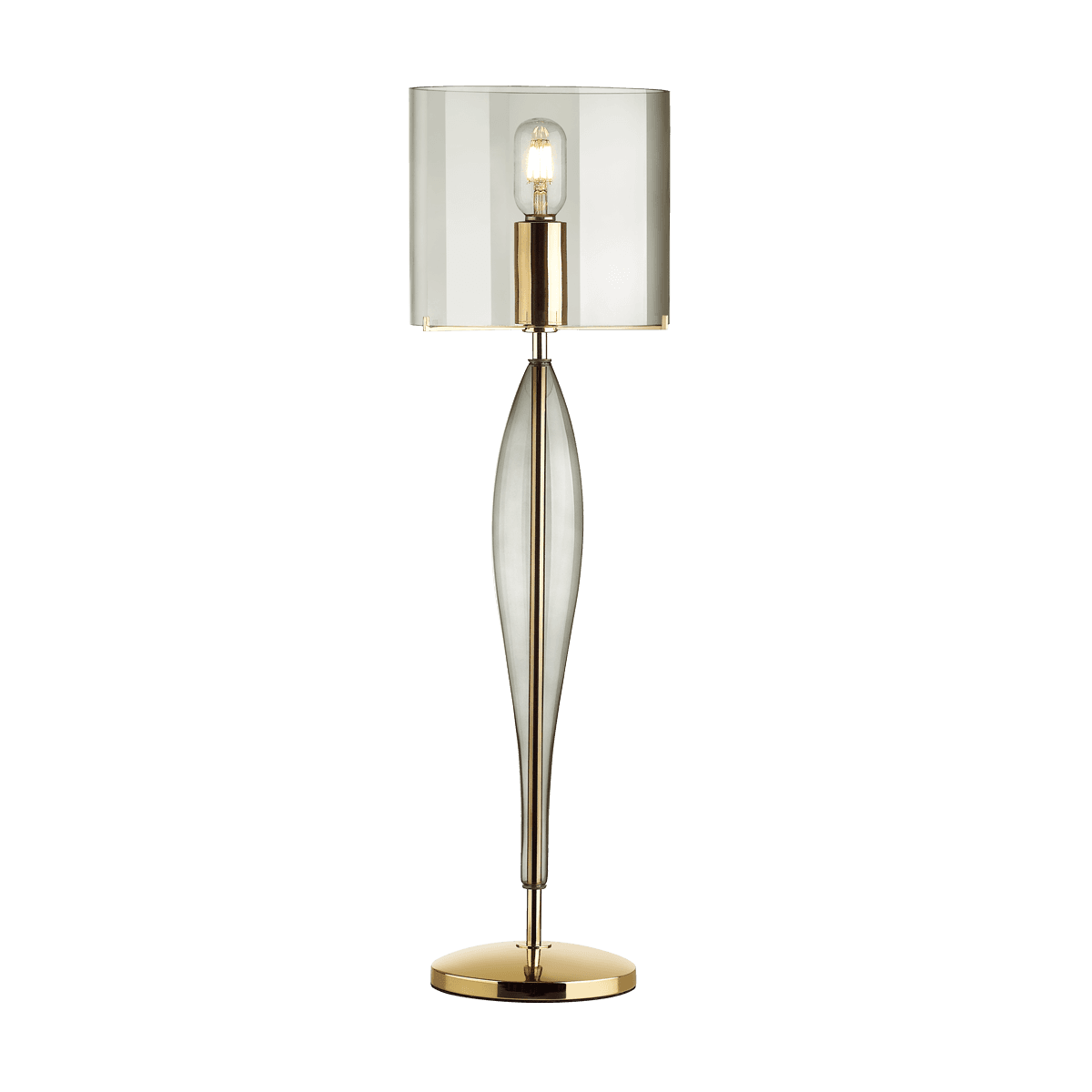 Odeon Light 4850/1T STANDING ODL_EX21 дымчатый/золото/стекло Высокая Лампа E27 1*60W TOWER — миниатюра 2