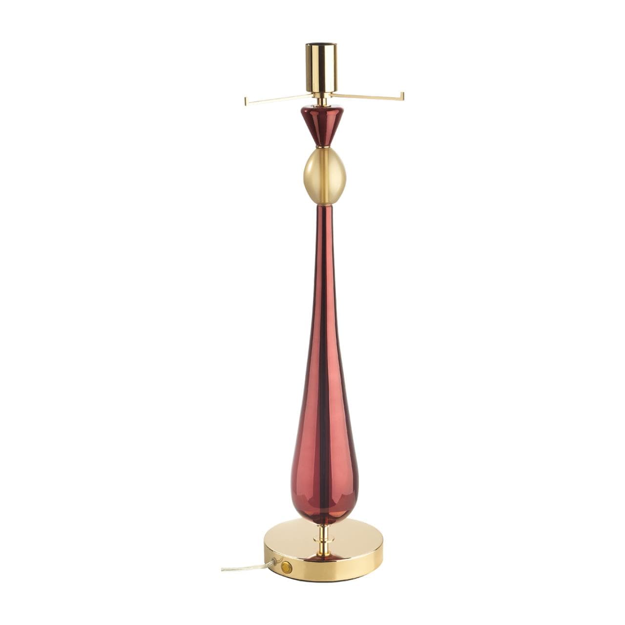 Odeon Light 4868/1T STANDING ODL_EX22 21 золотой/бордовый/стекло База для высокой лампы E27 1*60W TOWER — миниатюра 1