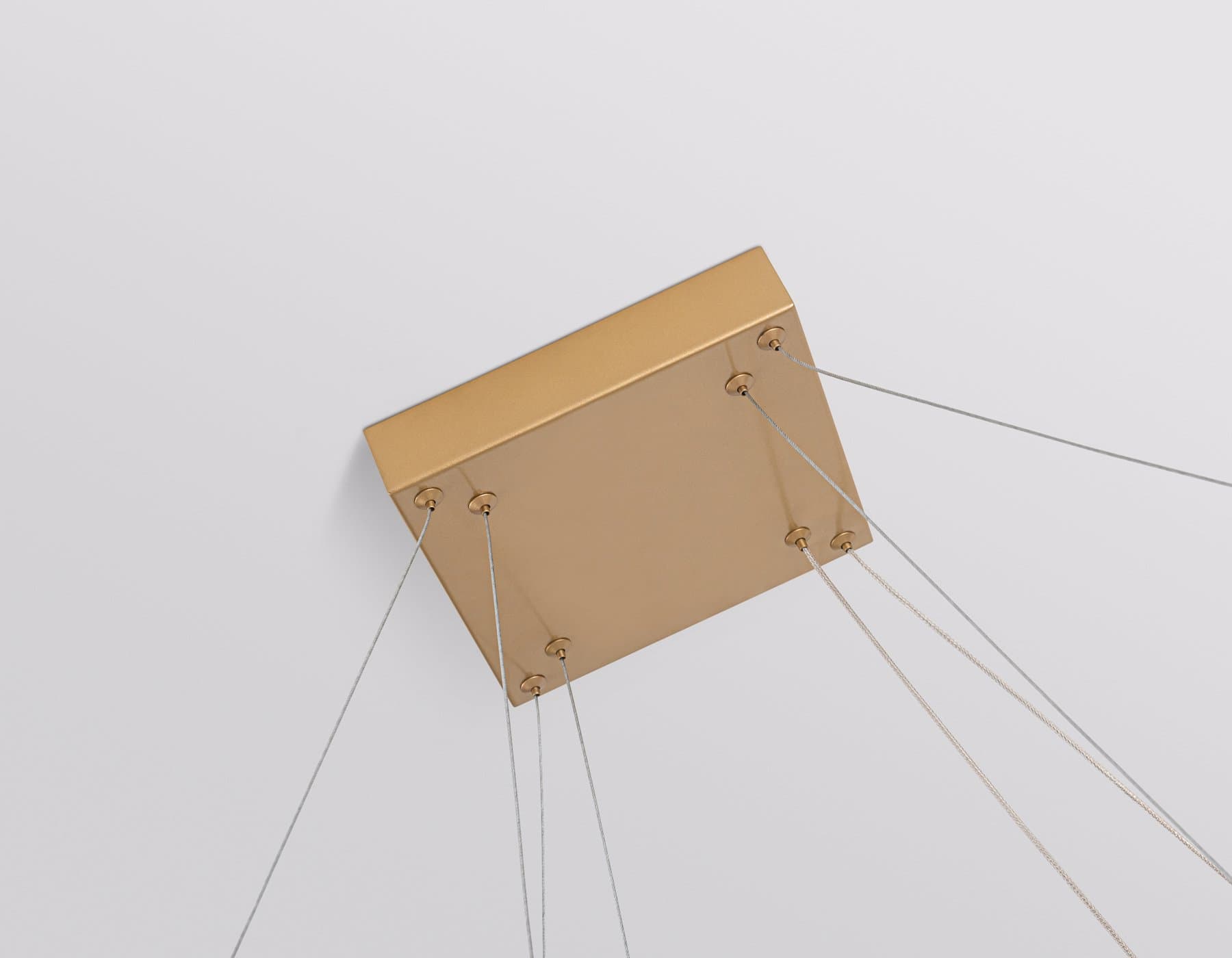 Ambrella Светильник подвесной светодиодный FL5599/2+8 GD золотой 60W 3000K/4200K/6400K 600*600*1300 (без ПДУ) — миниатюра 8